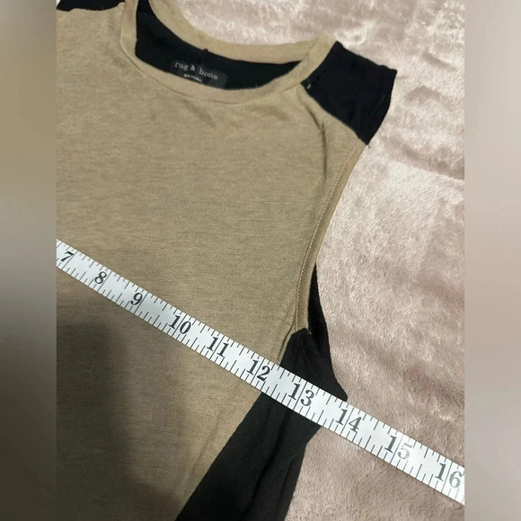 Rag & Bone Tank Top Women’s Size XS Tan Black Sleeveless Casual - Picture 3 of 4